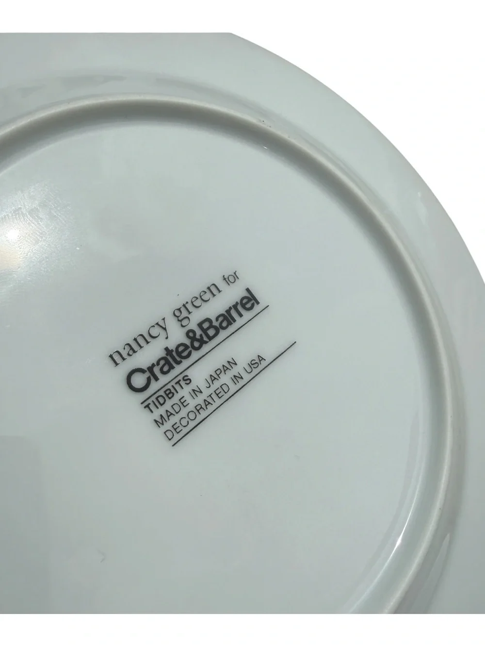 Nancy Green Crate & Barrel Tidbits Plates Set of 5 Appetizer Sushi Seafood 6.5”